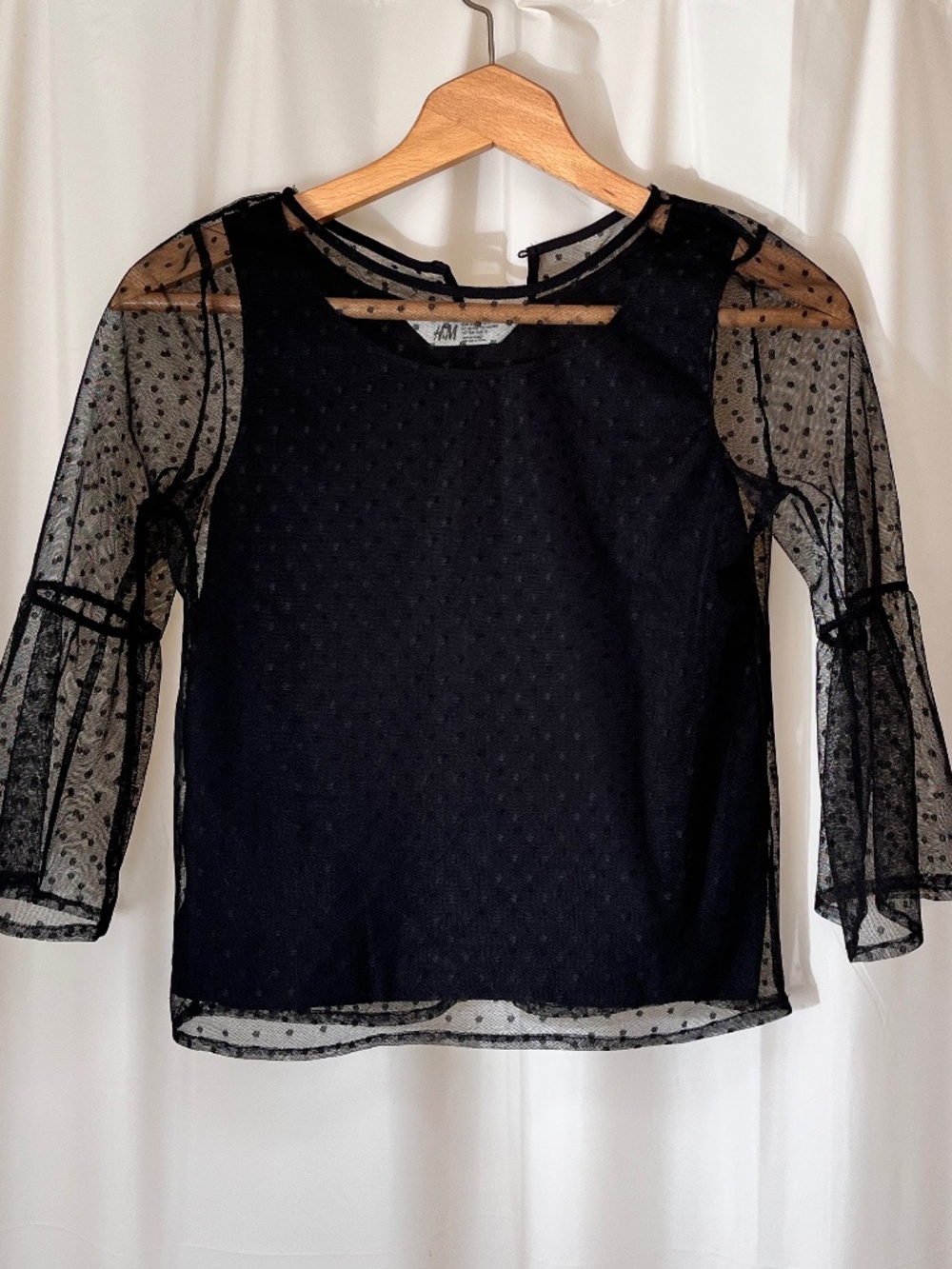 h&m girls long sleeve blouse nwot 10-12y